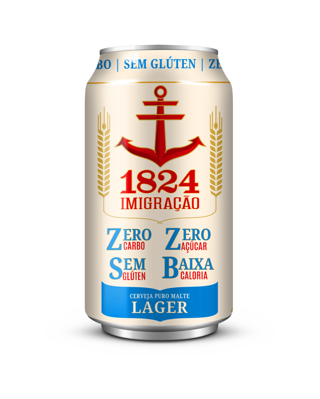 Lata Imigração Lager Zero Carbo 350 ml