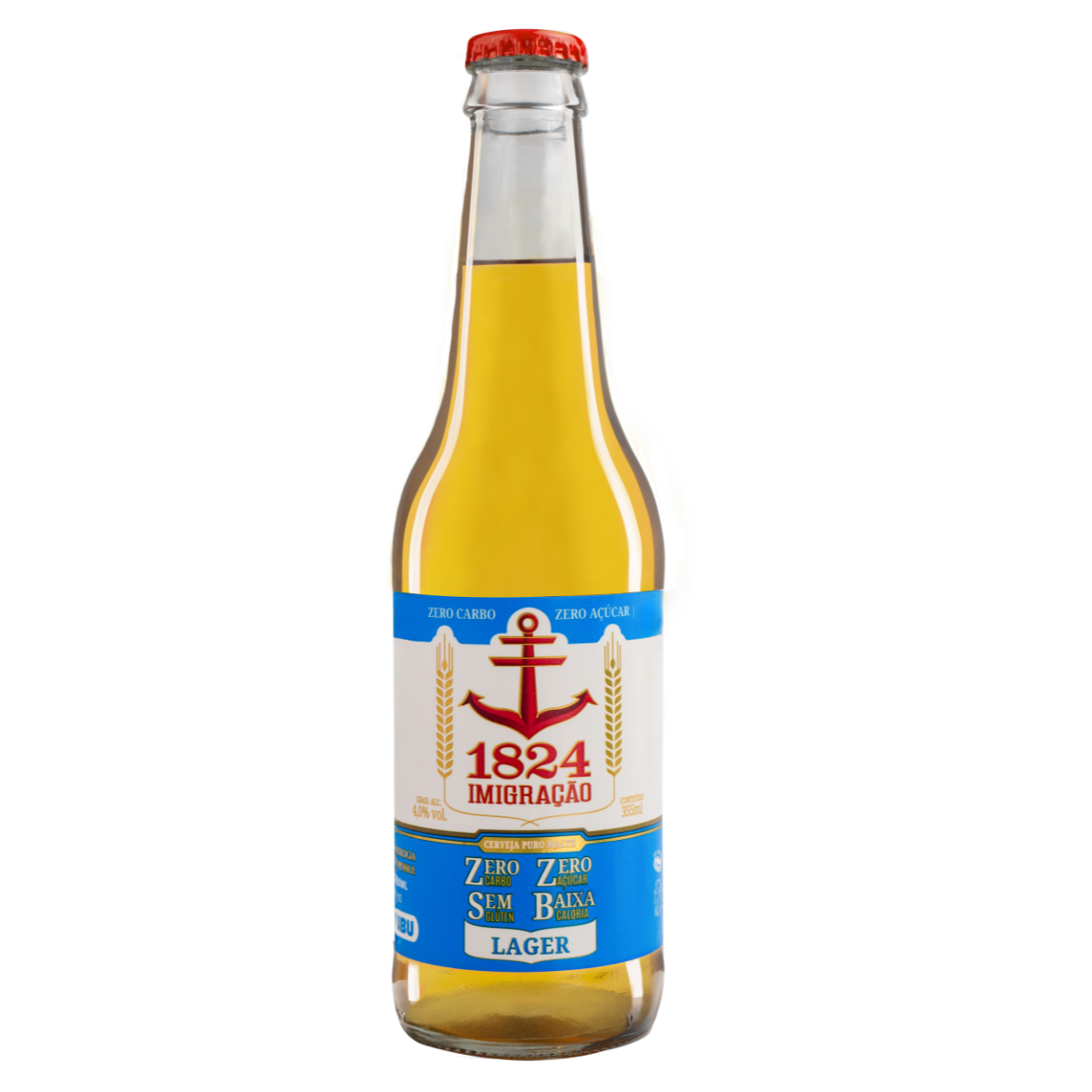 Long Neck Imigração Lager Zero Carbo 355 ml